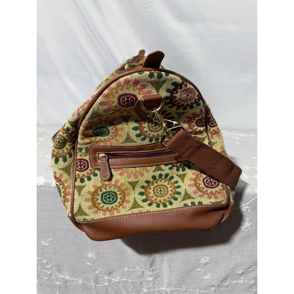 Adrienne Vittadini‎ Floral Tapestry Duffle Bag Travel Carry On - Picture 4 of 7